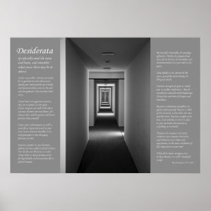 Desiderata - Zurücktretenkorridor Poster