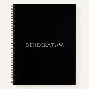 Desideratum Notizbuch