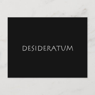 Desideratum Postkarte