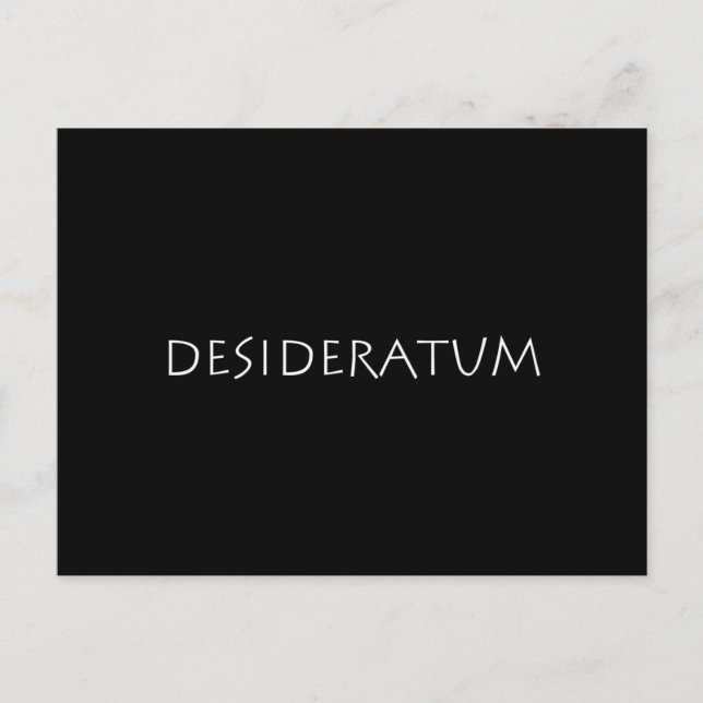Desideratum Postkarte (Vorderseite)