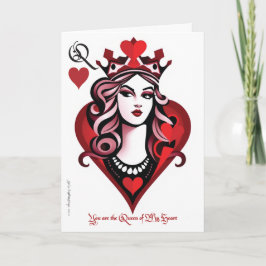 Design 03 Queen of My Heart Valentine Card Einladung