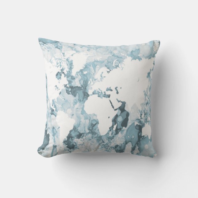 Design 103 Weltkarte Kissen (Vorderseite)