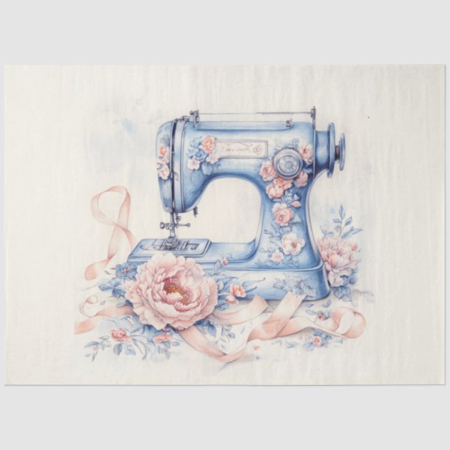 Design #10 einer Blumennähmaschine Seidenpapier (Vorderseite)