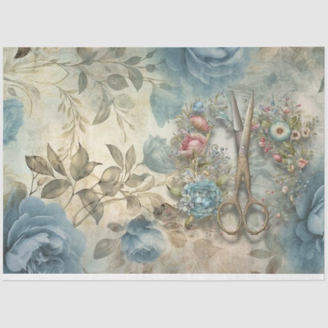 Design #11 der Blumensäge Seidenpapier (Vorderseite)