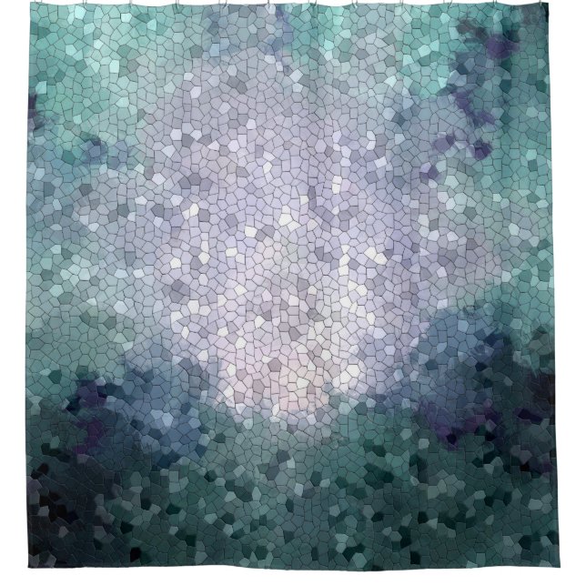 Design 15 Mosaik Duschvorhang (Vorderseite)