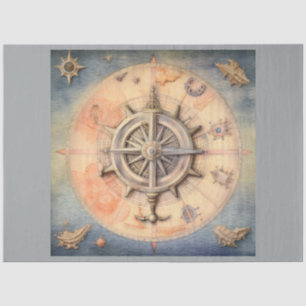 Design 1 der Serie Nautic Compass Seidenpapier