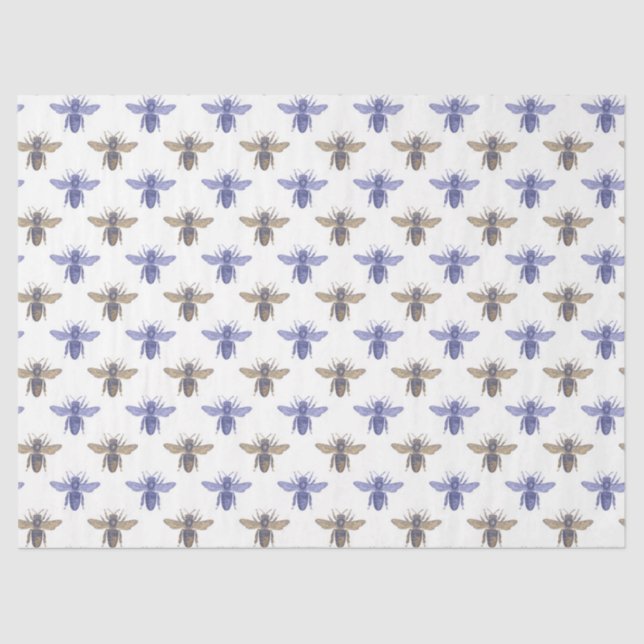 Design-1-Gewebepapier der Serie Serenity Bees Seidenpapier (Vorderseite)