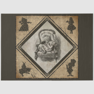 Design 2 einer weiteren Alice im Wunderland Seidenpapier