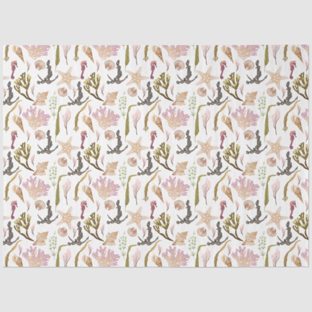 Design-2-Gewebepapier für die Marine Life Series Seidenpapier (Vorderseite)