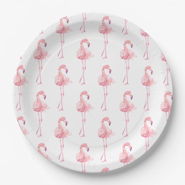 Design-2-Papierplatte der Zender-Flamingo-Serie Pappteller (Vorderseite)