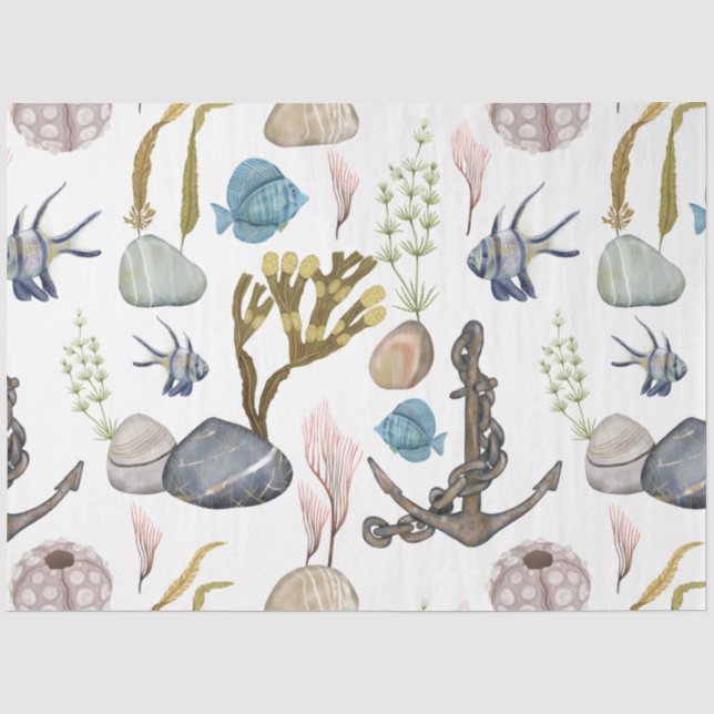 Design 30-Gewebepapier der maritimen Life-Serie Seidenpapier (Vorderseite)