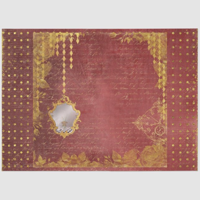 Design 34 einer anderen Alice im Wunderland Seidenpapier (Vorderseite)