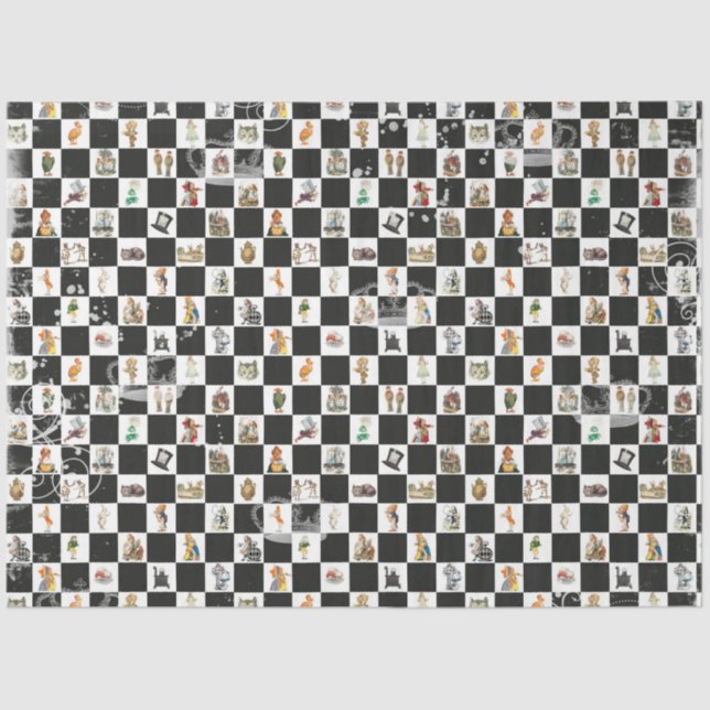 Design 39 einer anderen Alice im Wunderland Seidenpapier (Vorderseite)