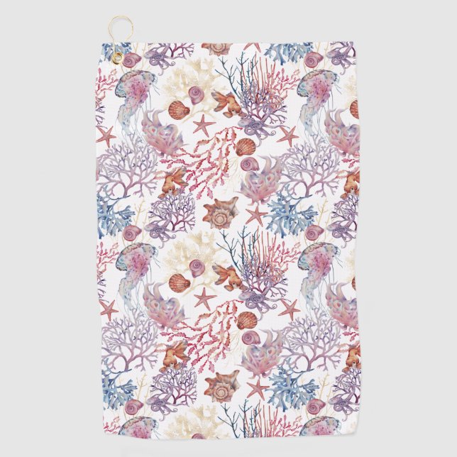 Design 3 der Unterwasserfarbe Golfhandtuch (Vorderseite)