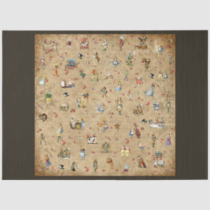 Design 4 einer anderen Alice im Wunderland Seidenpapier