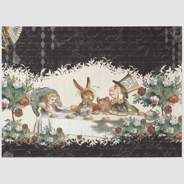 Design 53 einer anderen Alice im Wunderland Seidenpapier (Vorderseite)