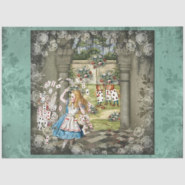 Design 58 einer anderen Alice im Wunderland Seidenpapier (Vorderseite)
