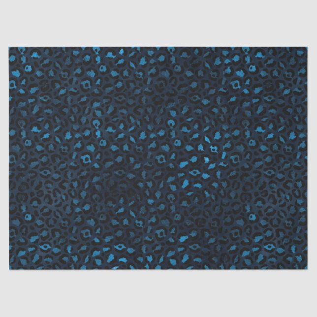 Design-5-Papiertücher der Blue Leopard Serie Seidenpapier (Vorderseite)