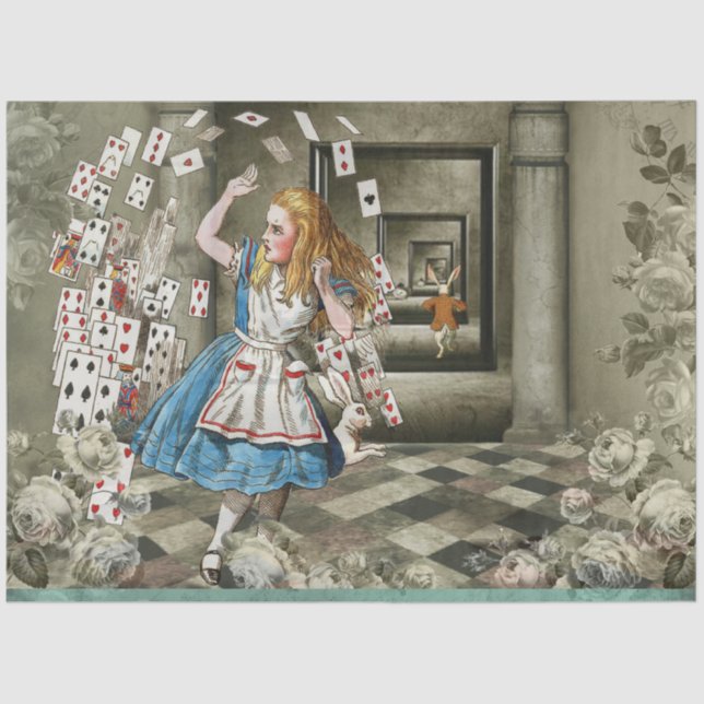 Design 61 einer anderen Alice im Wunderland Seidenpapier (Vorderseite)