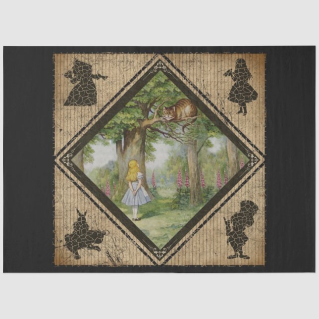 Design 69 einer anderen Alice im Wunderland Seidenpapier (Vorderseite)