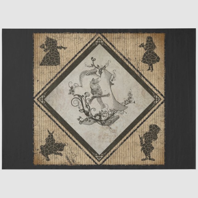 Design 72 einer anderen Alice im Wunderland Seidenpapier (Vorderseite)