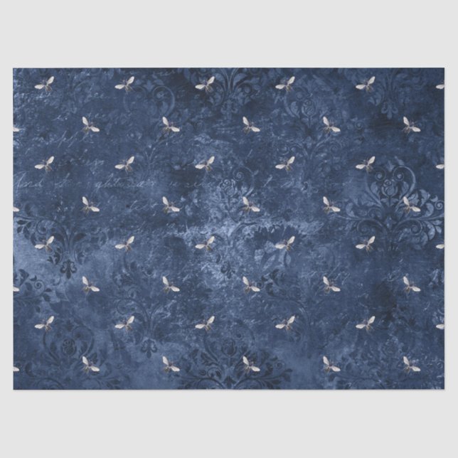 Design 7-Gewebe der Blauen Bienenreihe Seidenpapier (Vorderseite)