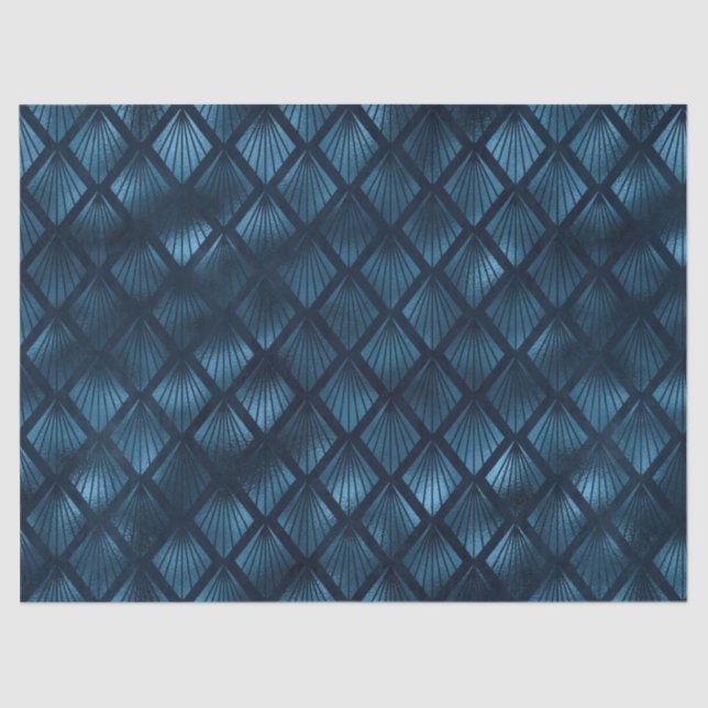 Design 9-Tissue Paper der Blue Leopard Serie Seidenpapier (Vorderseite)