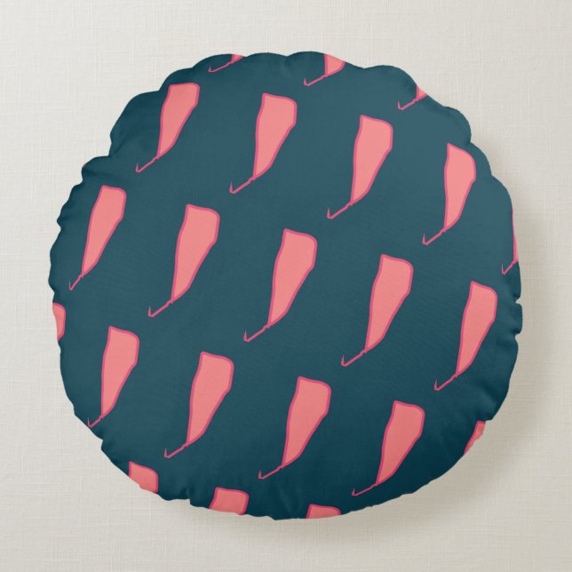 Design à base de plantes Coussin rond (Devant)