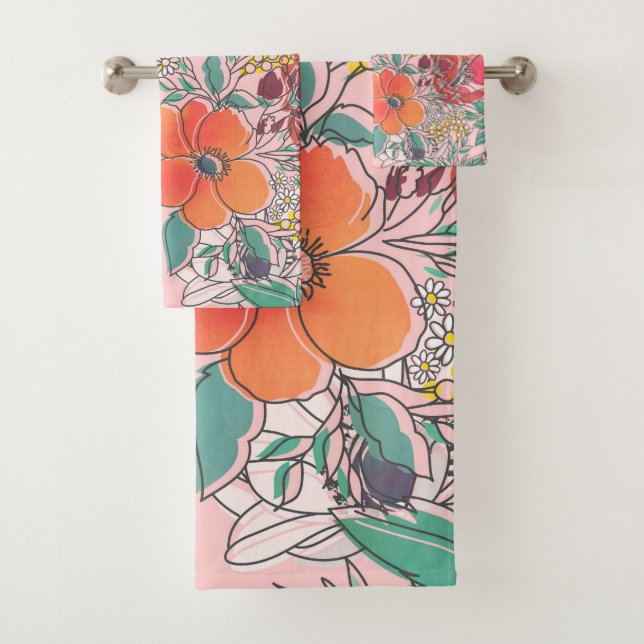 Design à motif floral rose mignon (En situation)