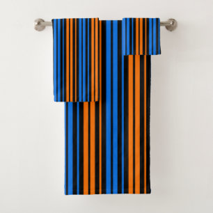 Design à rayures verticales bleu orange bleu  