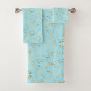 Design Art Déco, Motif Turquoise et or