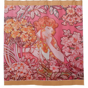 Design Art Nouveau rideau de douche