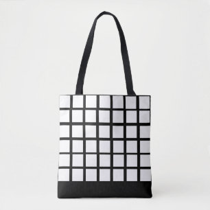 Design auf weißem Quadrat Tasche