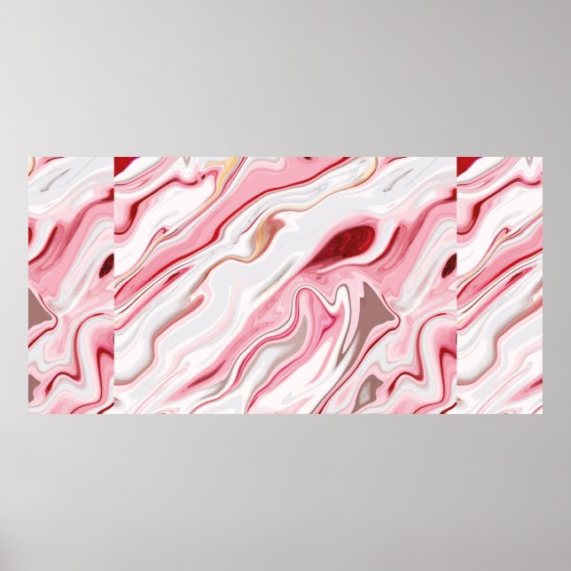 Design aus flüssigem Marmor, farbenfrohe Marmorver Poster (Vorne)