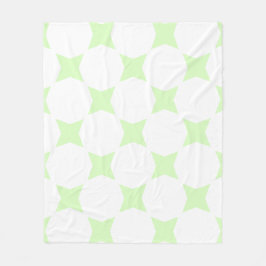 Design aus weißem und kaltem grünen Pastellfarben Fleecedecke