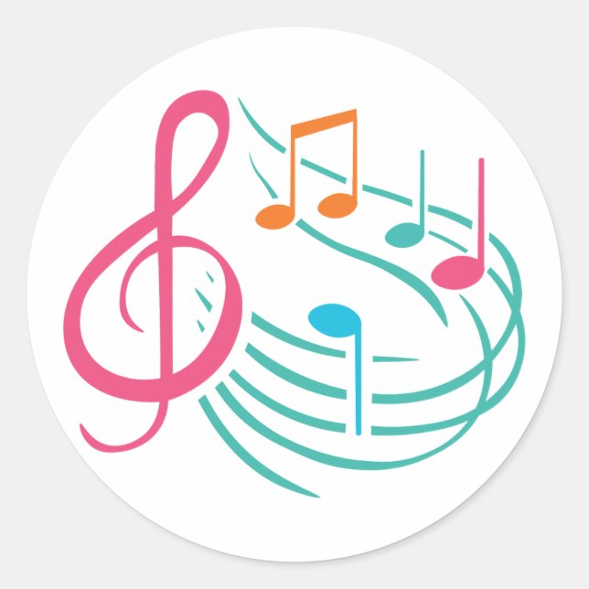 design autocollant de musique (Devant)