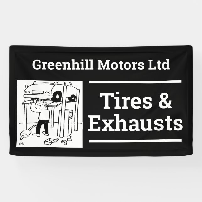 Design-Banner für Garage-Fahrzeuge Banner (Horizontal)