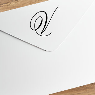 Design bearbeiten, um das elegante V-Monogramm zu  Gummistempel