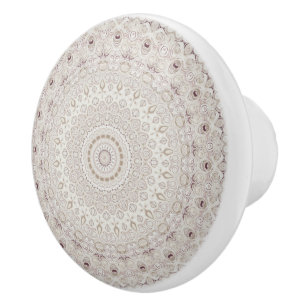 Design Beige und Taupe Mandala Keramikknauf