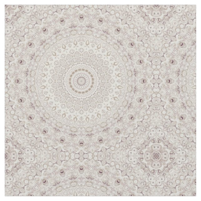 Design Beige und Taupe Mandala Stoff (Nahaufnahme)