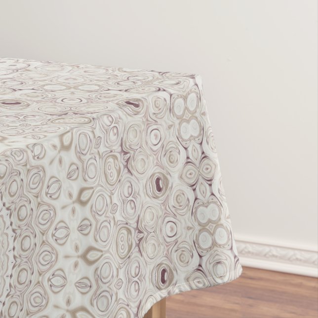 Design Beige und Taupe Mandala Tischdecke (Beispiel)