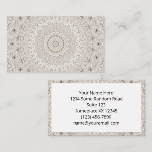 Design Beige und Taupe Mandala Visitenkarte