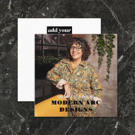 Design Berufliches, modernes Foto-Logo Quadratische Visitenkarte