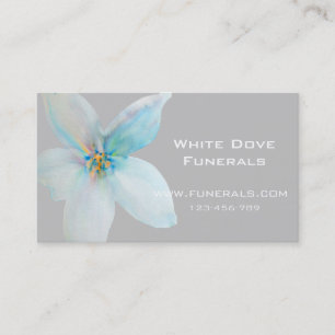 Design-Bestattungsdienstleistungen für White Blume Visitenkarte