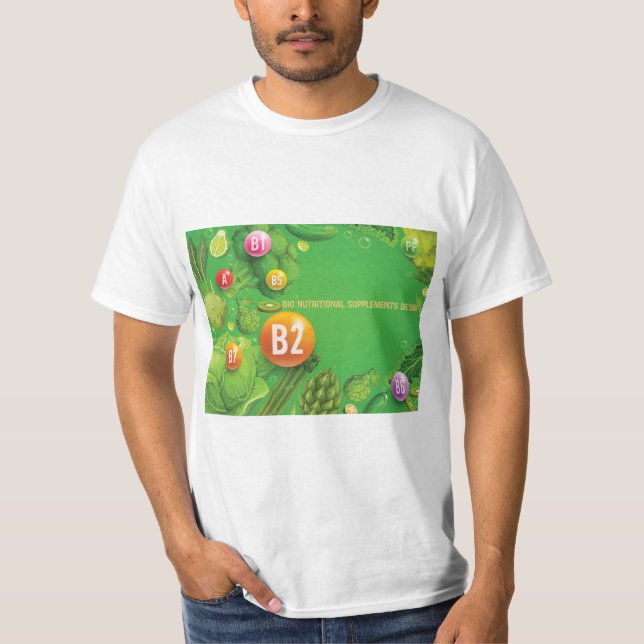 Design biologischer Nahrungsergänzungen T-Shirt (Vorderseite)