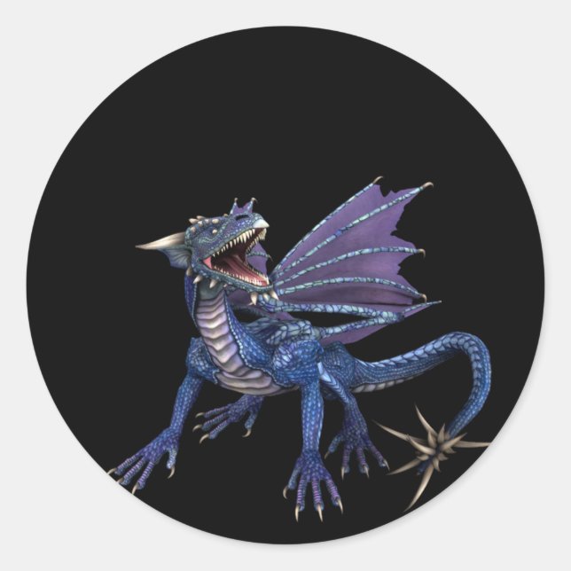 Design bleu/pourpre 1 :: Stickers Imaginaire (Devant)