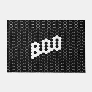 Design-Bogen für Vintage schwarze und weiße Tile Fußmatte