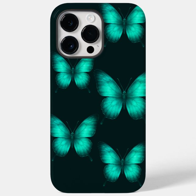 DESIGN BORBOLETAS  VERDES Capa para celular Case-Mate iPhone 14 Pro Max Hülle (Rückseite)