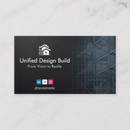 Design-Build Firms Business | Black Sketch Visitenkarte