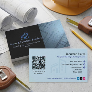 Design-Build-Unternehmen Geschäft Sealight Minim Visitenkarte